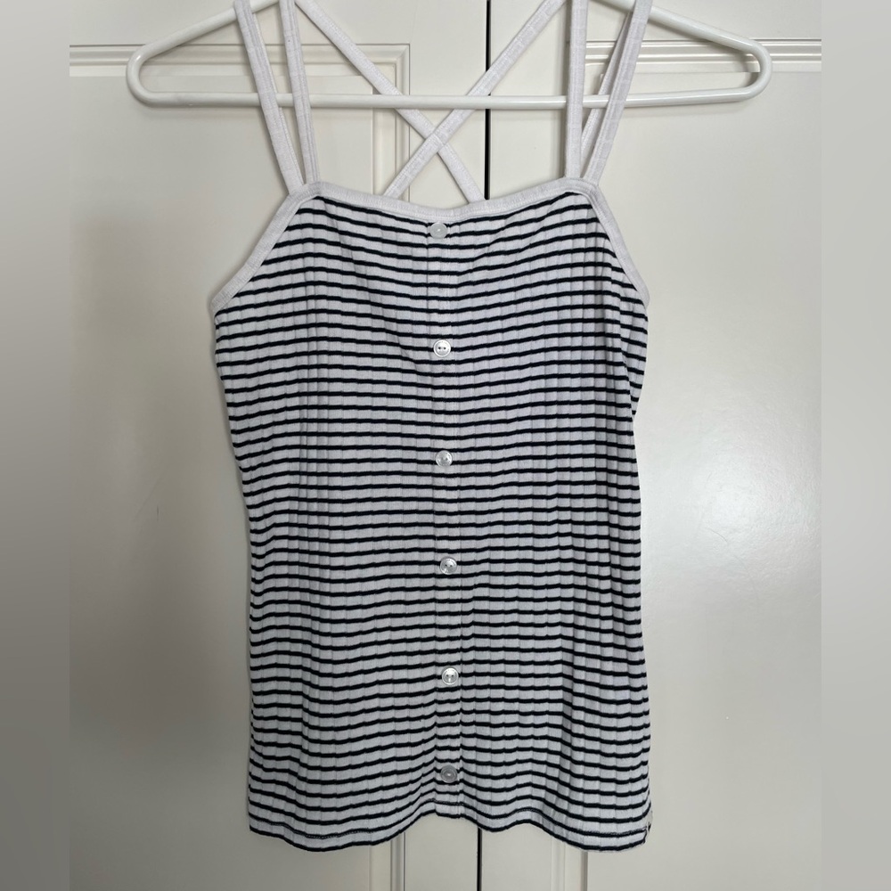 Abercrombie Kids Black and White Buttoned Camisole